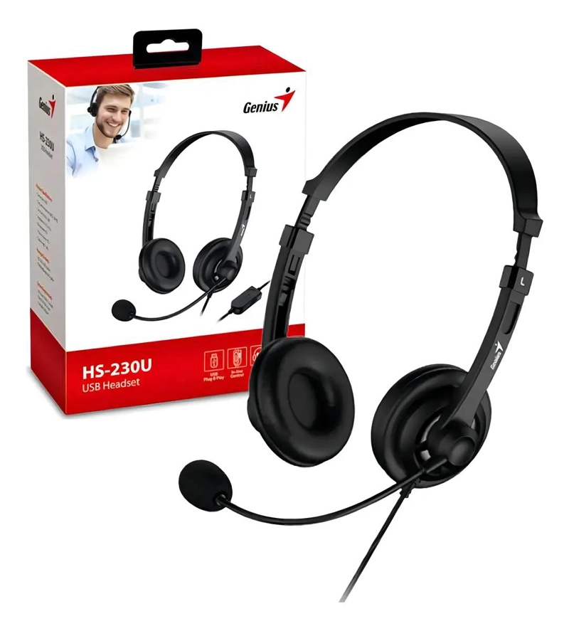AURICULAR CON MICROFONO USB CON CONTROL DE VOLUMEN - 3
