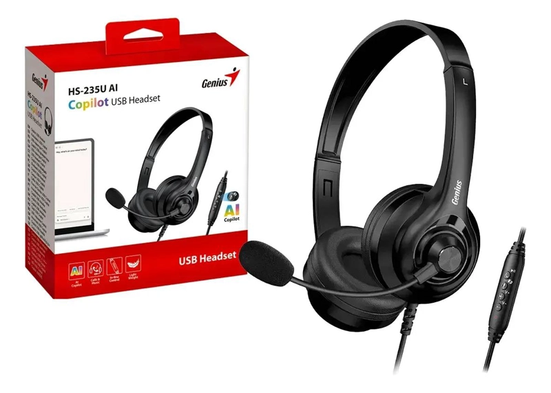AURICULAR USB CON MICROFONO Y CONTROL AI - 5