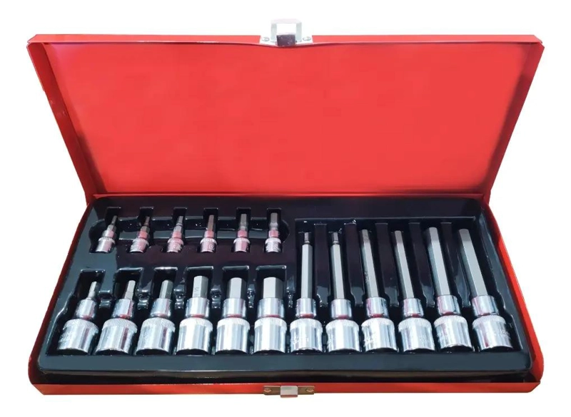 SET DE DADOS ALLEN LARGO Y CORTO 18 PIEZAS 1/2 Y 1/4 - 1
