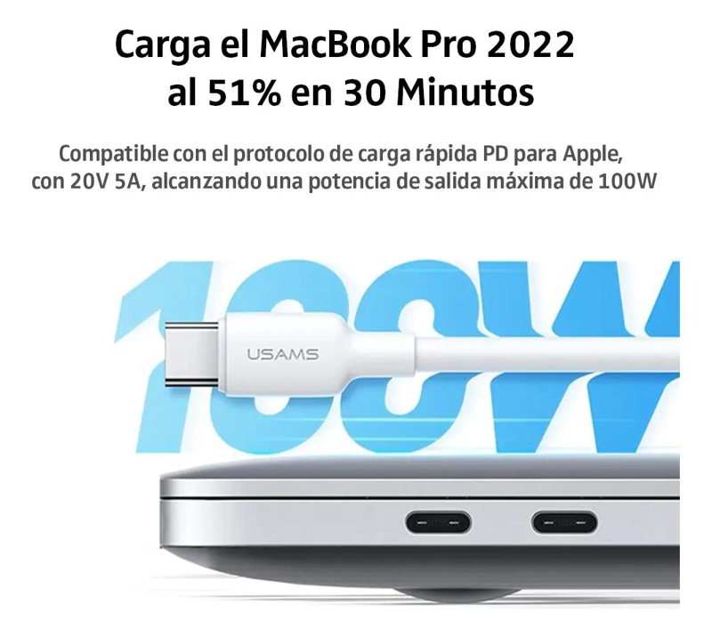 CABLE USB TIPO C A USB C COMPATIBLE CON IPHONE Y SAMSUNG - 3