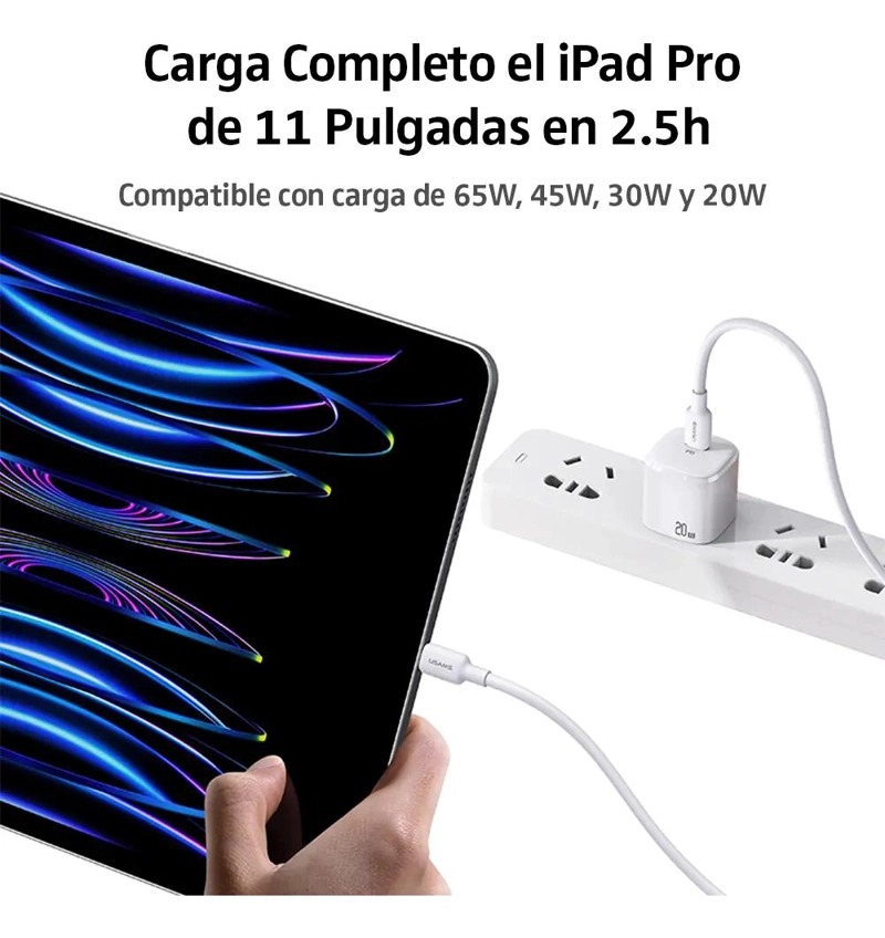 CABLE USB TIPO C A USB C COMPATIBLE CON IPHONE Y SAMSUNG - 4