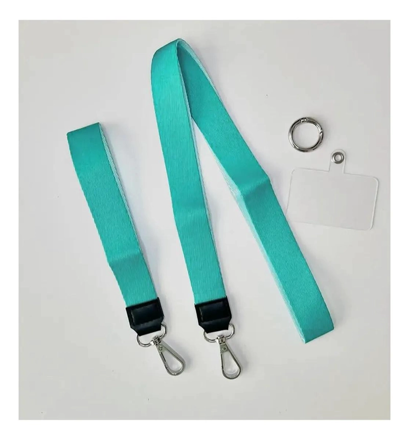 STRAP COLGANTE DOBLE TURQUESA PARA CELULAR - 1