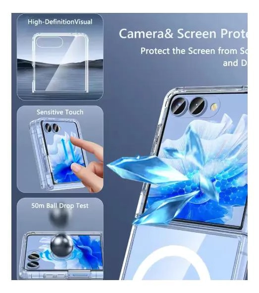 CARCASA TRANSPARENTE PARA SAMSUNG Z FLIP 7 CON MAGSAFE - 3