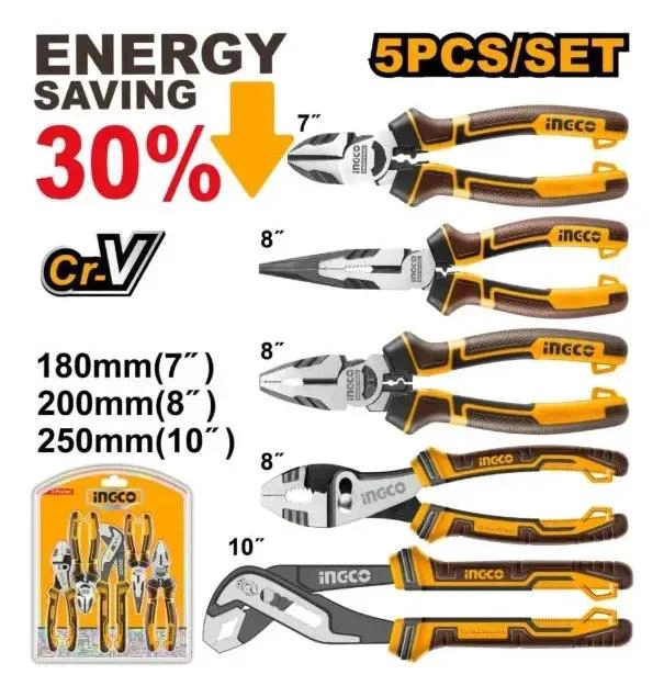 SET 5 ALICATES ACERO CR-V 80-260MM - 1