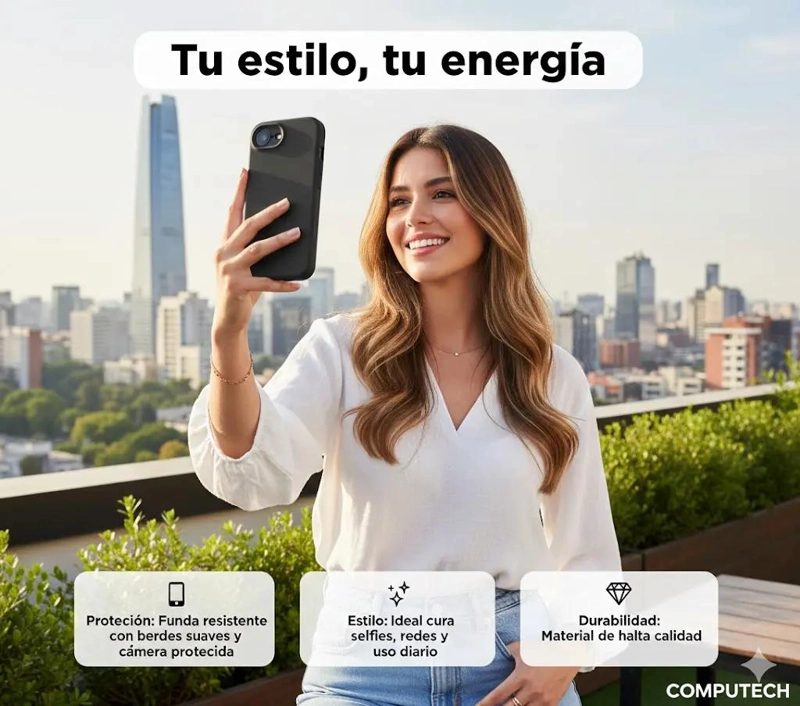FUNDA SILICONA PREMIUM PARA IPHONE 16E NEGRA - 3