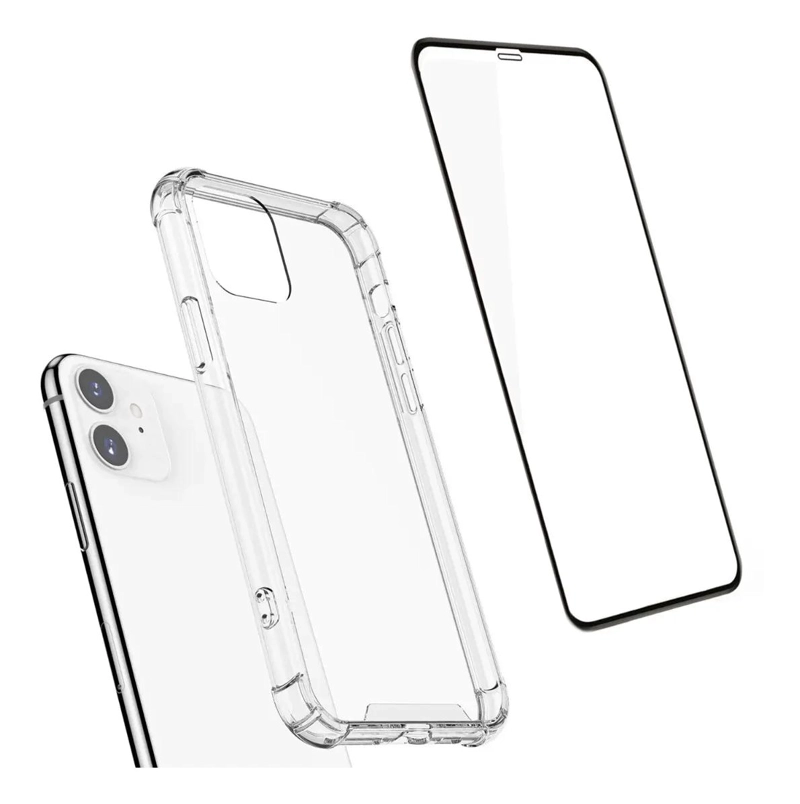 GENÉRICO KIT CARCASA ANTIGOLPES Y LAMINA VIDRIO PARA IPHONE 11
