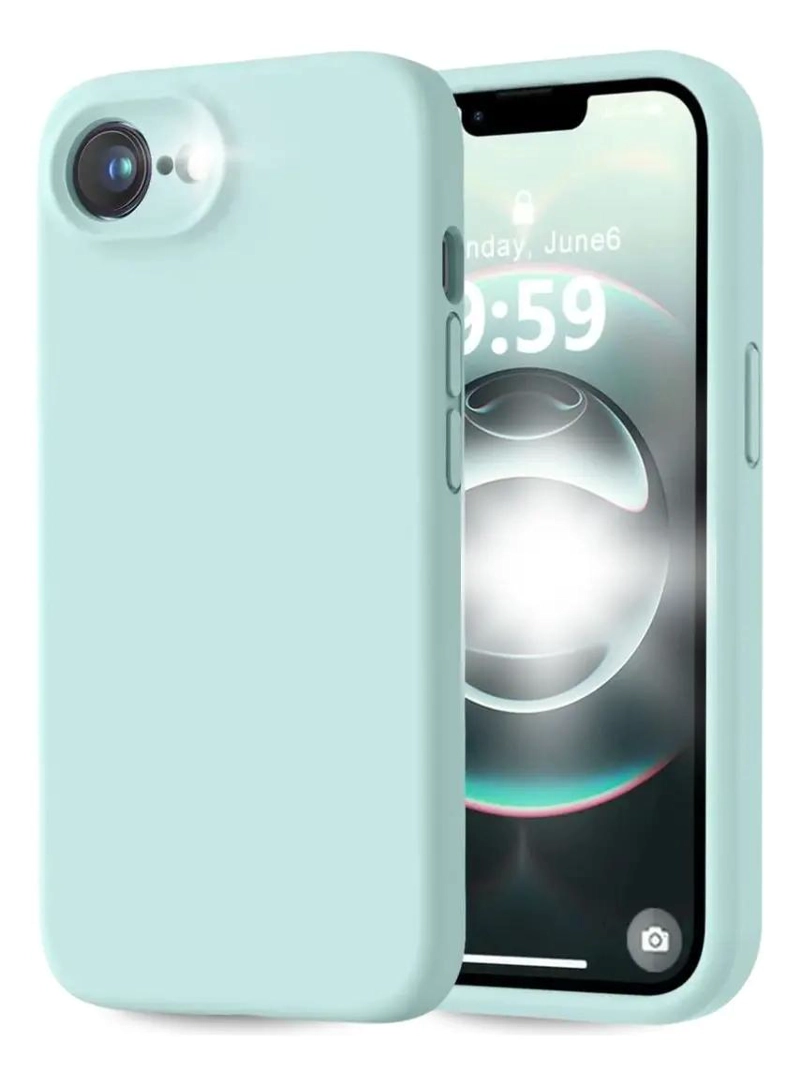 GENÉRICO FUNDA SILICONA PREMIUM PARA IPHONE 16E COLOR MENTA