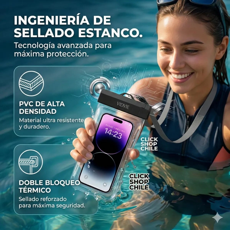 FUNDA IMPERMEABLE PARA TELE FONO SUMERGIBLE - 3