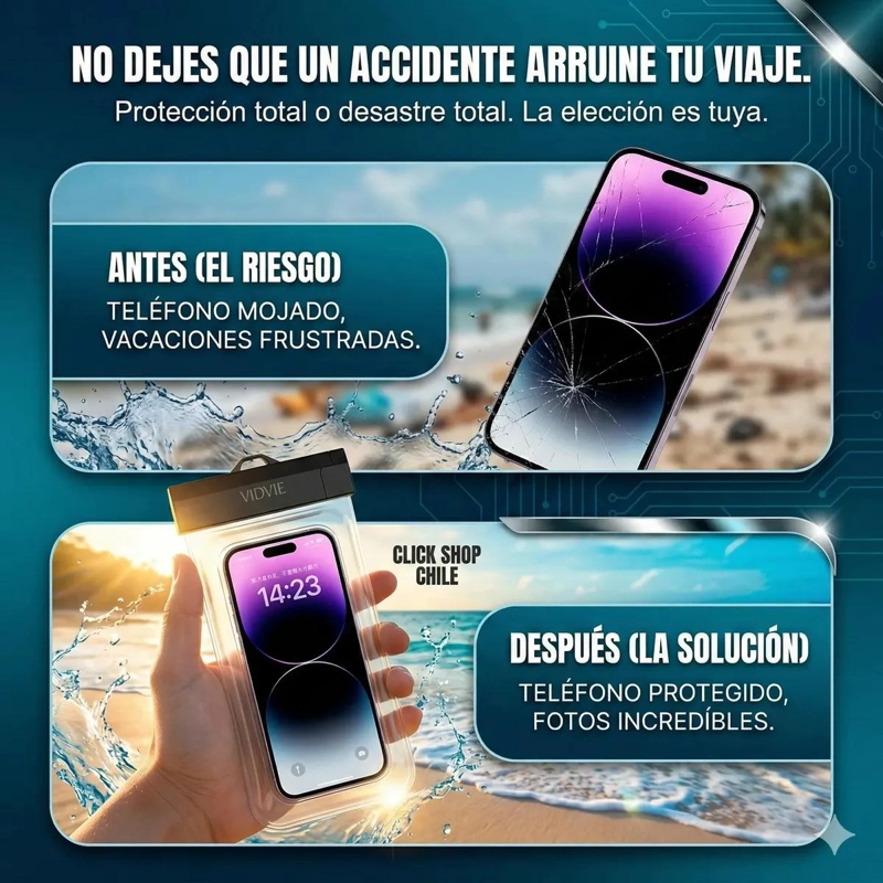 FUNDA IMPERMEABLE PARA TELE FONO SUMERGIBLE - 5