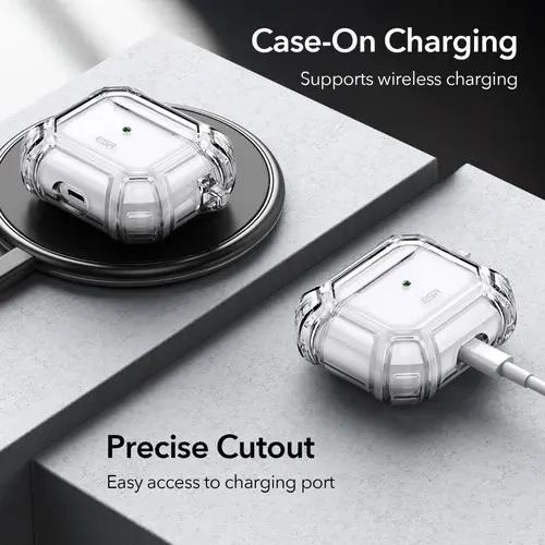 FUNDA TRANSPARENTE ANTIGOLPES PARA AIRPODS 3 - 4