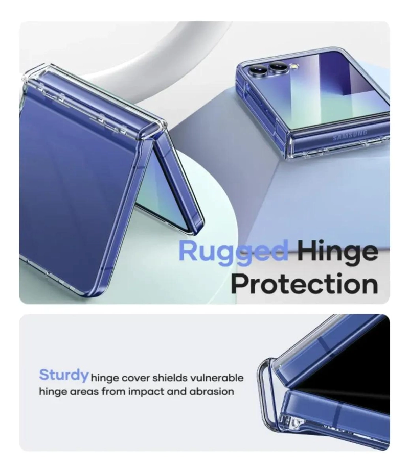 CARCASA TRANSPARENTE CON BISAGRA PARA SAMSUNG Z FLIP 7 - 4
