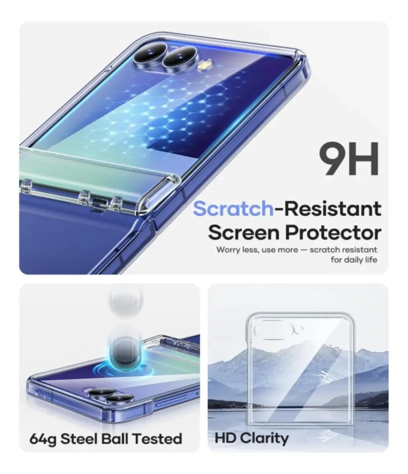 CARCASA TRANSPARENTE CON BISAGRA PARA SAMSUNG Z FLIP 7 - 5