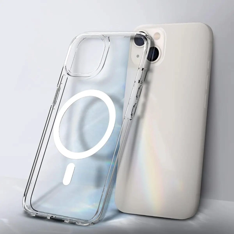 CARCASA ANTIGOLPES CLEAR REFORZADA PARA IPHONE 13 CON MAG - 4
