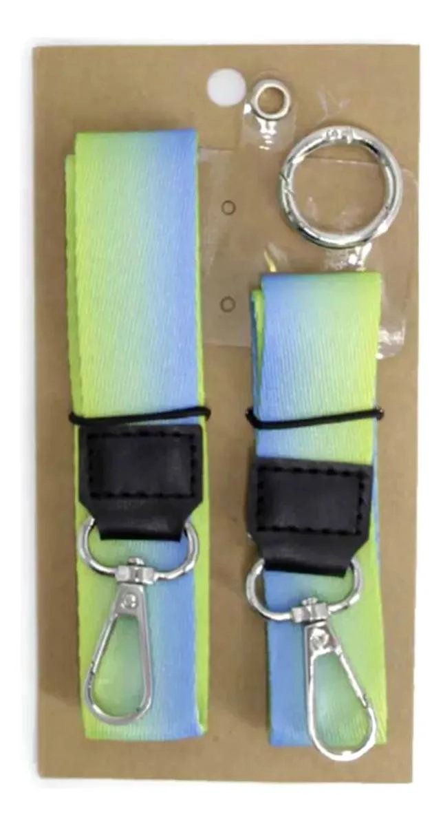 STRAP COLGANTE DOBLE UNIVERSAL PARA CELULAR VERDE - 2
