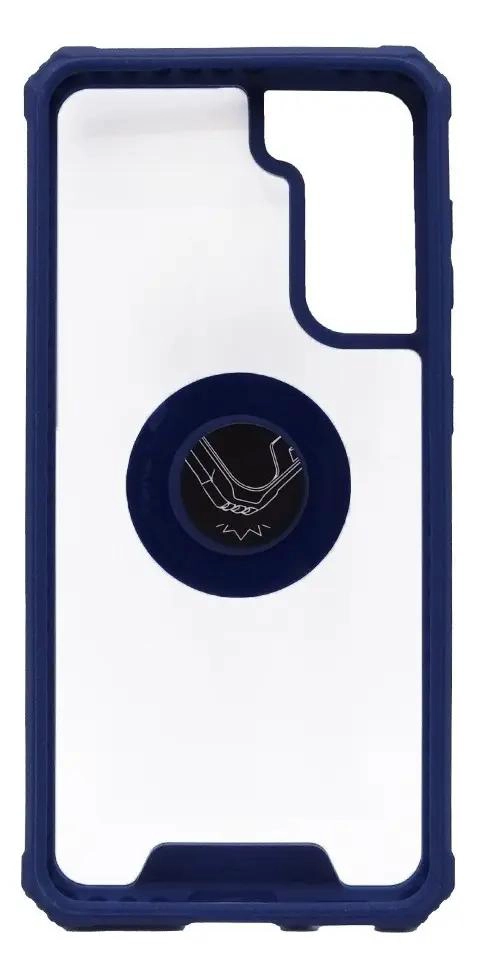 CARCASA AZUL PARA SAMSUNG S21 PLUS CON SOPORTE RING - 2