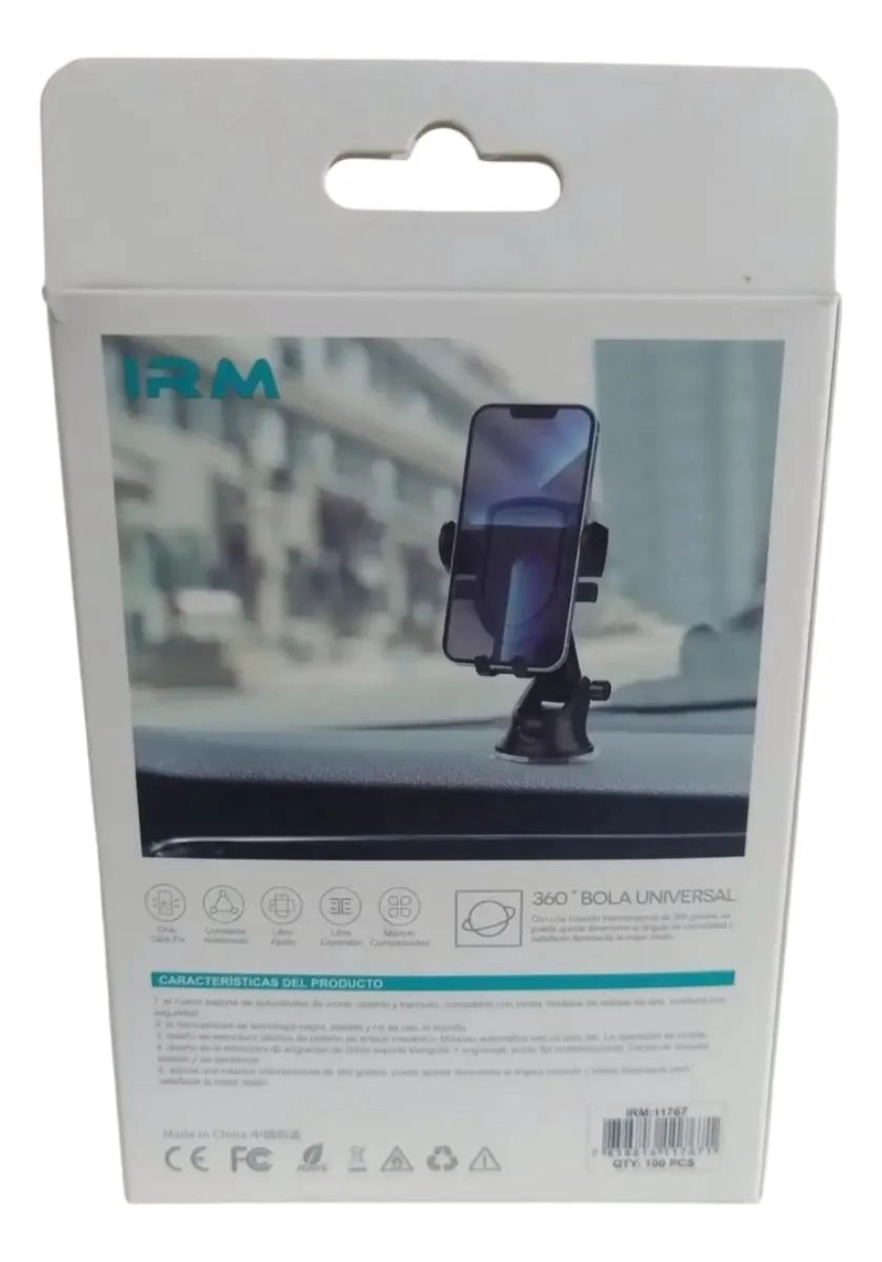 SOPORTE UNIVERSAL PARA CELULAR EN AUTO CON ROTACION 360° - 4