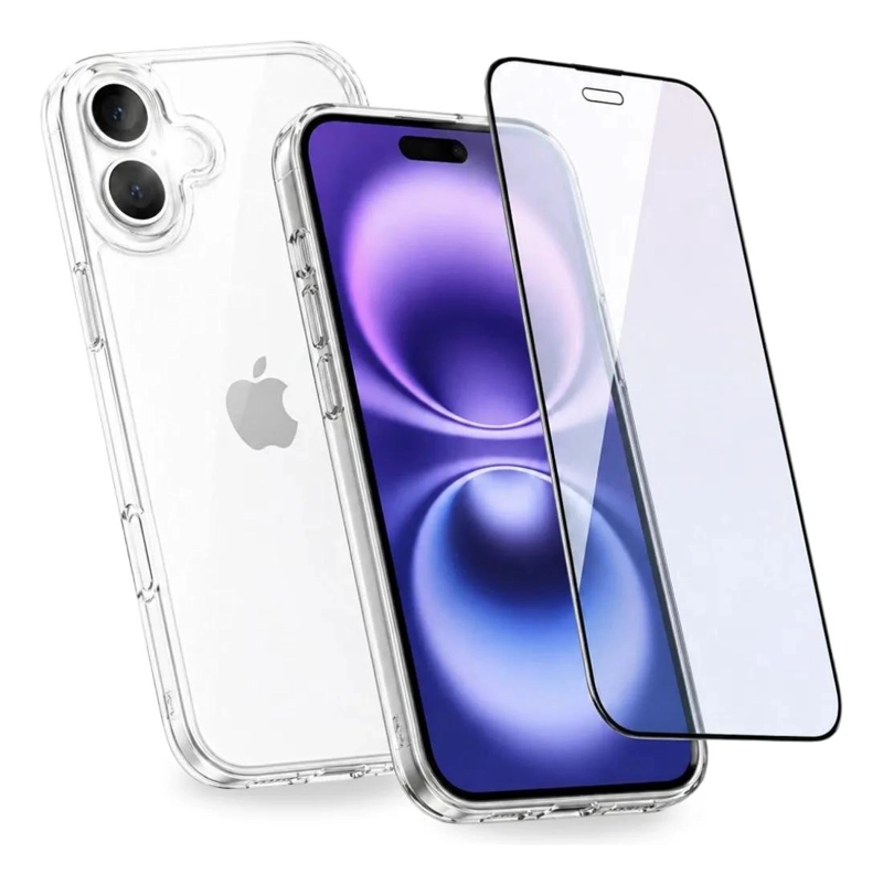 FUNDA DE SILICONA CON MICA PARA IPHONE 16 PRO MAX - 1