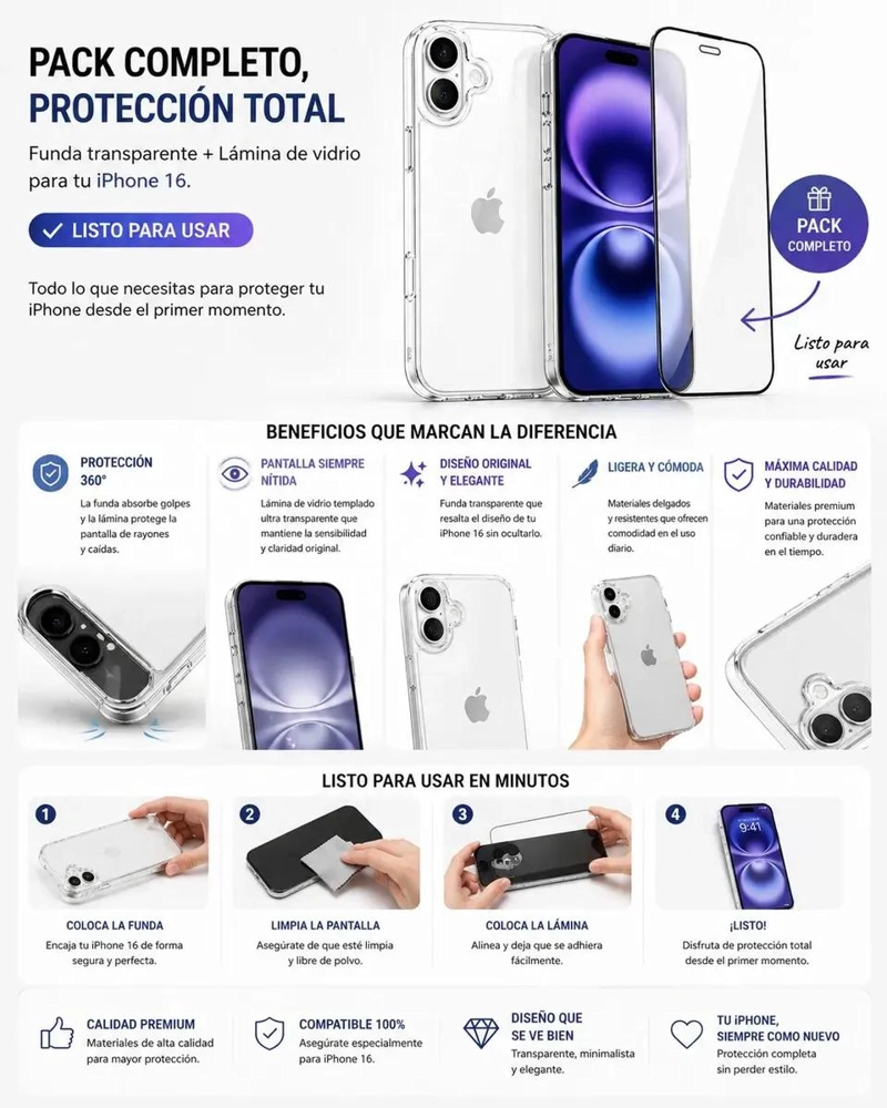 FUNDA DE SILICONA CON MICA PARA IPHONE 16 PRO MAX - 5