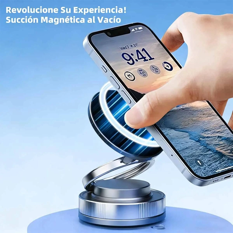 SOPORTE MAGNE TICO CON VENTOSA 360° PARA CELULAR EN SUPERFICIES LISAS - 3