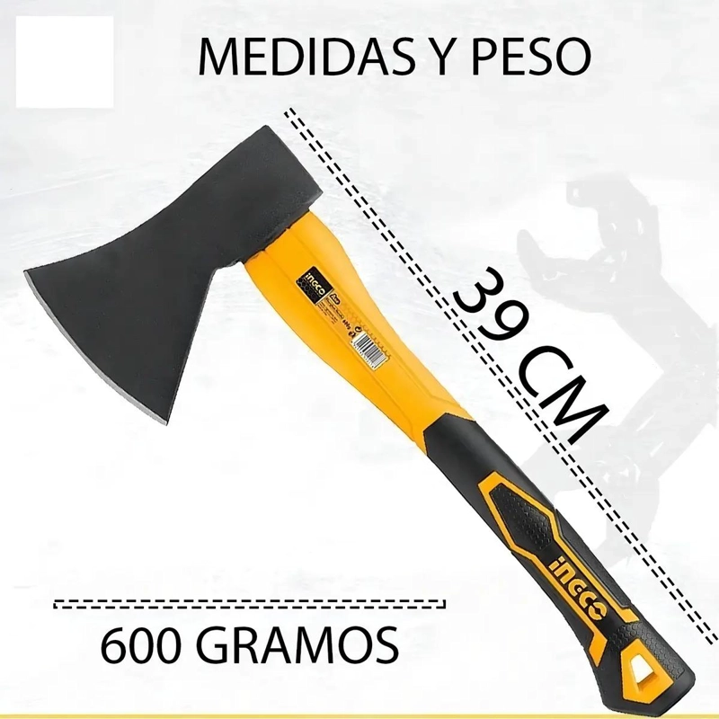 HACHA DE ACERO CARBON 600G 39CM - 4