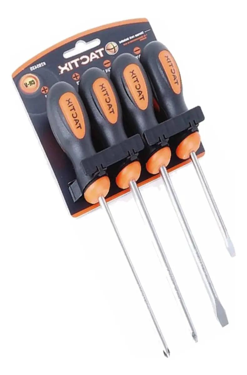 ATORNILLADOR CON MANGO ERGONOMICO 4 PIEZAS - 1