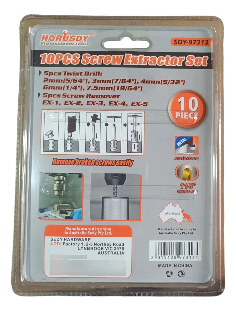 SET EXTRACTOR DE TORNILLOS 10 PIEZAS - 5
