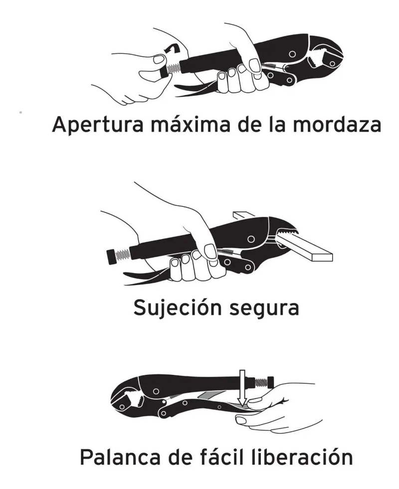 PINZA DE PRESION 10' MORDAZA RECTA - 4