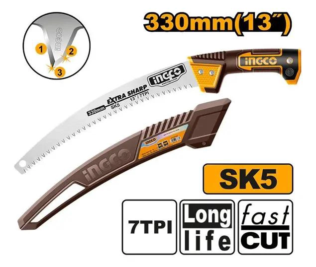 SERRUCHO DE PODA CURVO 330 MM PARA JARDINERIA - 2