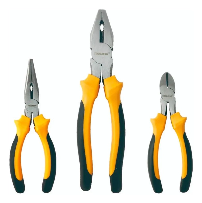SET DE ALICATES 3 PIEZAS CON MANGO ANTIDESLIZANTE - 2