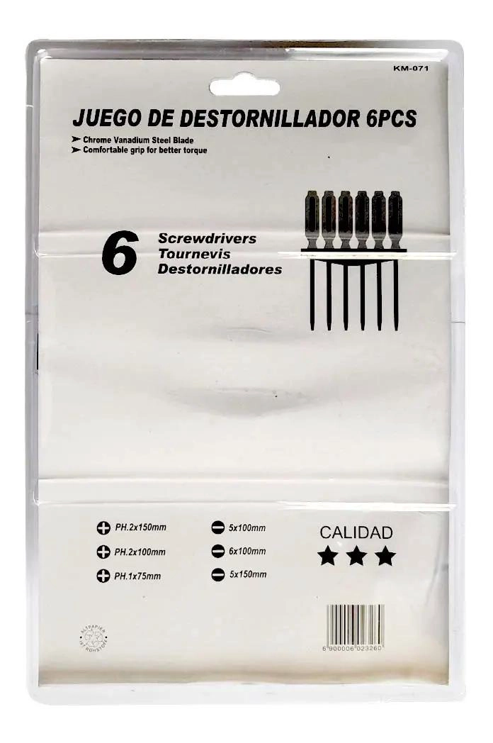 SET DE 6 DESTORNILLADORES CON MANGO ERGONOMICO - 3