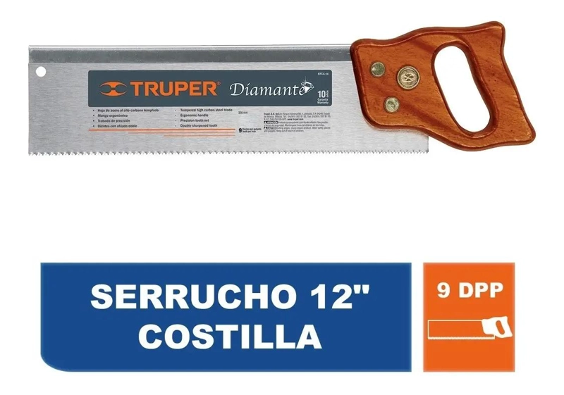 SERRUCHO 12' CON MANGO DE MADERA DURA - 4