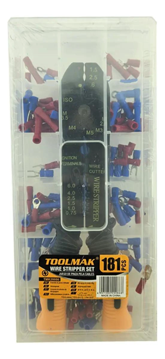 KIT ALICATE PINZA PELACABLE 181 PCS - 1