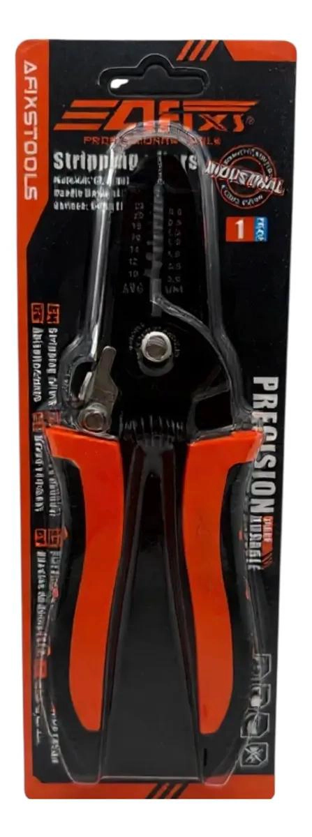 ALICATE PELACABLE 7 EN 1 NARANJA Y NEGRO - 2