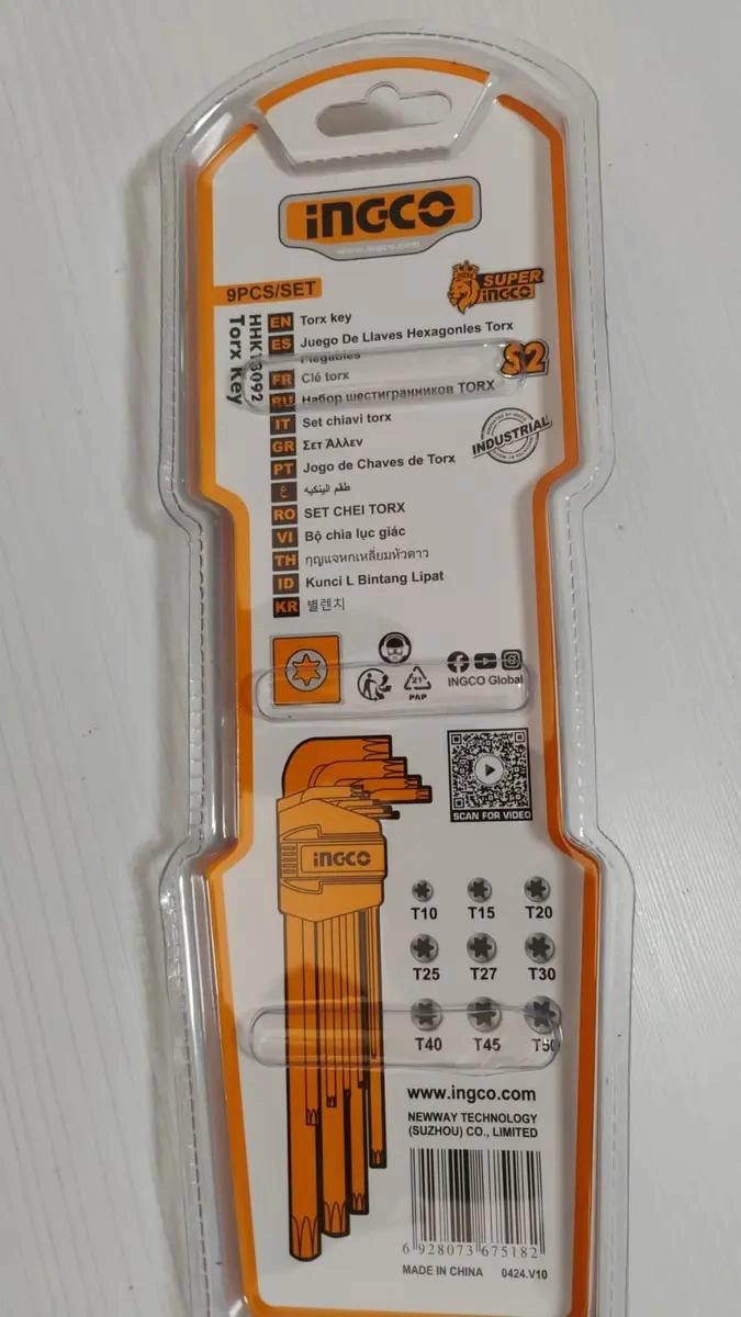 JUEGO DE LLAVES ALLEN ESTRELLA TORX 9 PIEZAS - 4