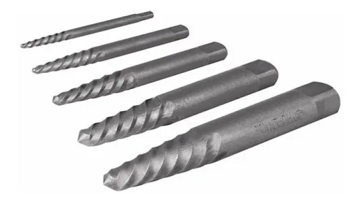 EXTRACTOR DE TORNILLOS DAÑADOS 5 PIEZAS 1/8 A 3/4 - 7