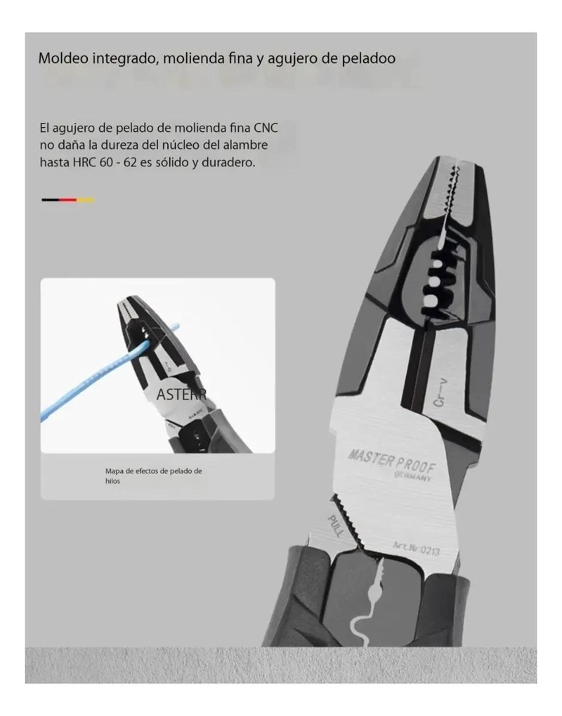 ALICATE MULTIFUNCION 20CM CON AISLAMIENTO TE RMICO - 9