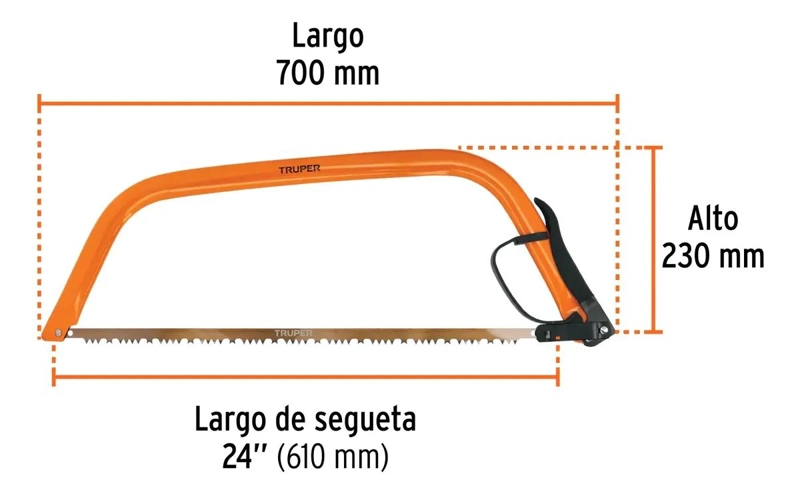 ARCO DE SIERRA 61 CM PARA JARDINERIA - 6