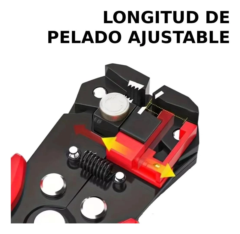 PELACABLES Y CRIMPADORA PLEGABLE ROJO - 5