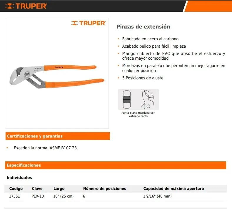 PINZA PICO DE LORO AJUSTABLE 10 PULGADAS - 2