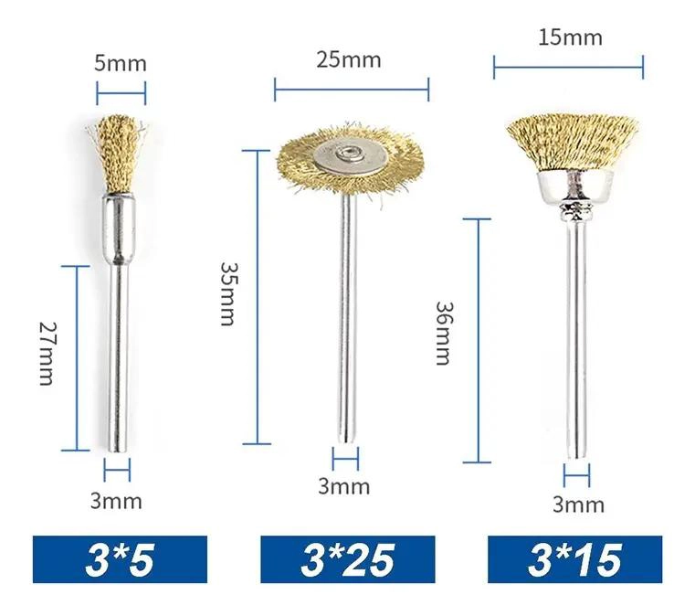 CEPILLO DORADO FORMA COPA PARA MINI TALADROS - 3