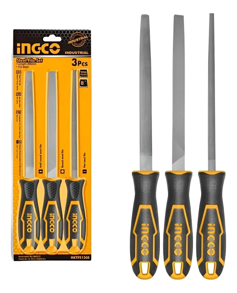 SET DE LIMAS INDUSTRIALES PARA METAL 3 PIEZAS - 3