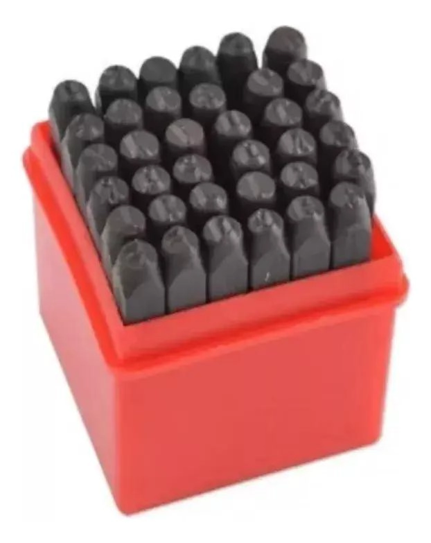 SET DE 36 NUMEROS Y LETRAS PARA METAL 3MM - 2