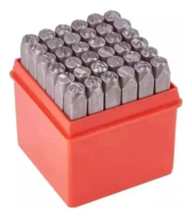 SET DE 36 NUMEROS Y LETRAS PARA METAL 3MM - 3