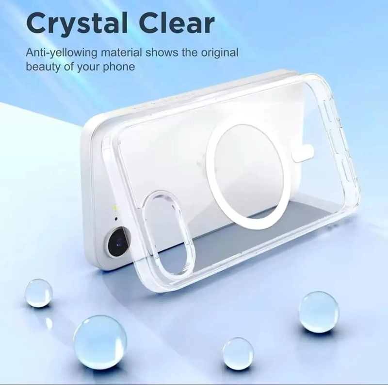 CARCASA TRANSPARENTE CON MAGSAFE PARA IPHONE 17E Y LAMINA - 5
