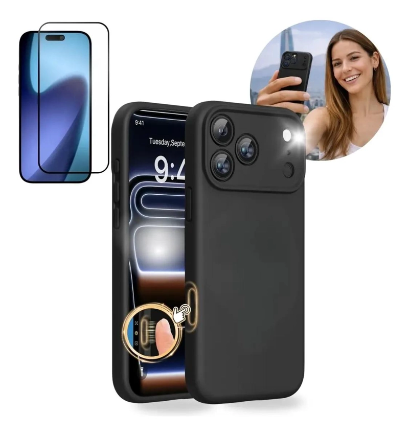 GENÉRICO CARCASA PARA IPHONE Y LAMINA DE VIDRIO TEMPLADO