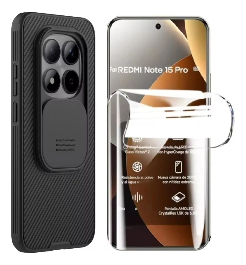 GENÉRICO CARCASA PROTECTORA CON MICA HIDROGEL PARA REDMI NOTE 15