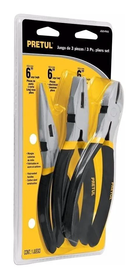 SET DE TRES ALICATES DE 6 PULGADAS - 1
