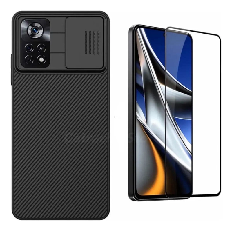 GENÉRICO CARCASA PROTECTORA Y LAMINA PARA XIAOMI POCO X4 PRO 5G