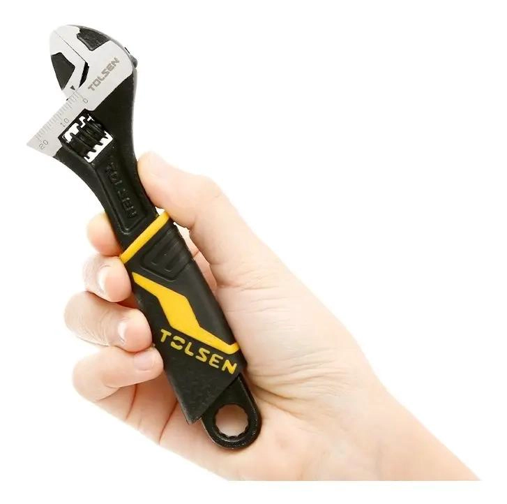 LLAVE AJUSTABLE 150 MM CON MANGO PLASTICO - 4