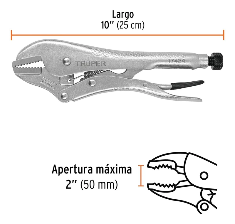 ALICATE DE PRESION 25.4 CM PUNTA RECTA - 6